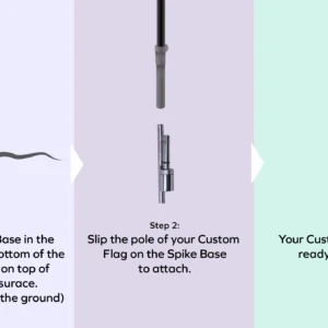Ground-Spike Flag Pole Base