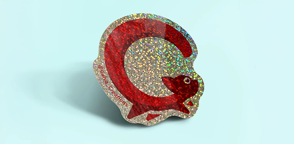 custom glitter stickers
