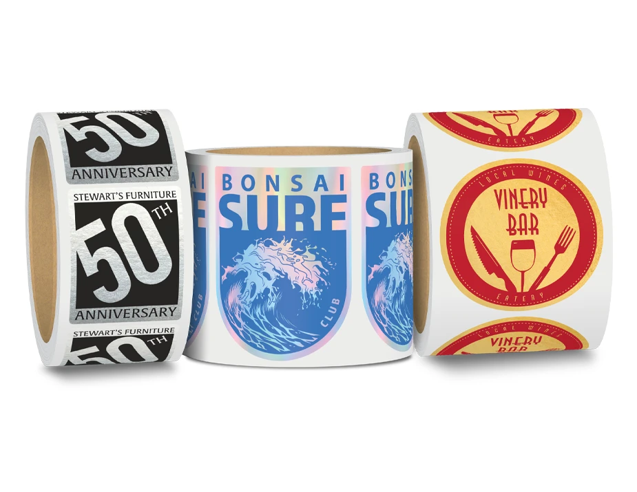 Custom Roll Metallic Labels