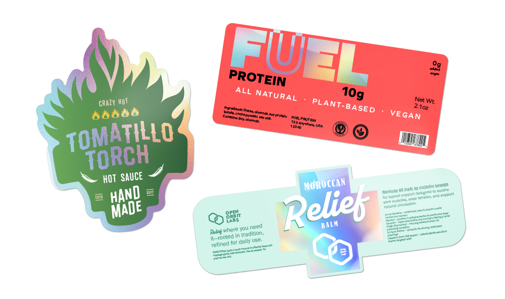 Custom holographic labels