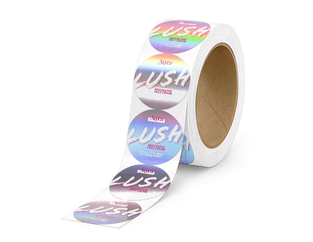 custom holographic labels